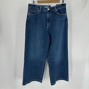 SONOMA Jeans Womens 14 Blue High Rise Wide Leg Stretch Denim NWT
